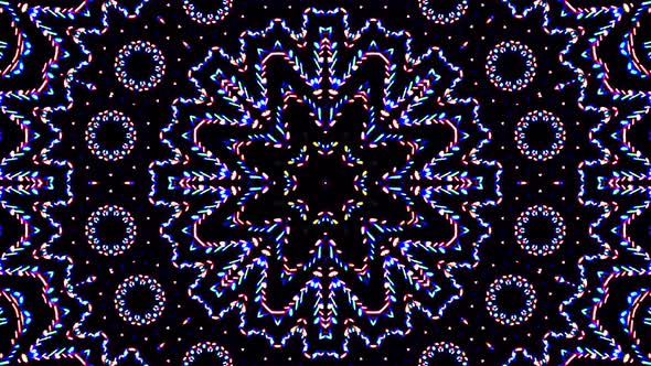 colorful lines glowing waves flower shape background kaleidoscope abstract alt