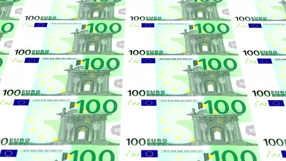 100 Euro Note Money Loop Background 4K 11