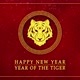 Golden tiger logo with chinese new year and year of the Tiger seamless loop video - VideoHive Item for Sale