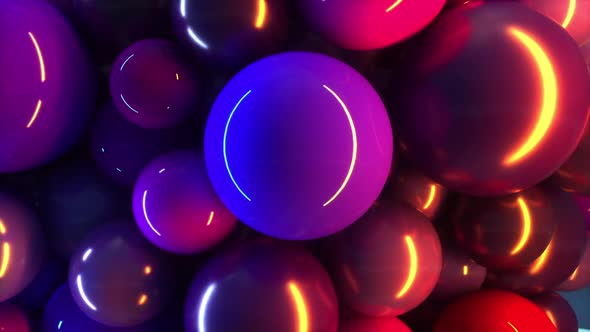 Abstract and Colorfull Dynamic Dancing Balls, Motion Graphics | VideoHive