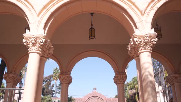 Spanish Colonial Revival Architecture Arches and Columns San Diego Balboa Park
