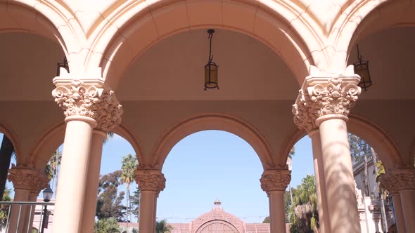 Spanish Colonial Revival Architecture Arches and Columns San Diego Balboa Park alt