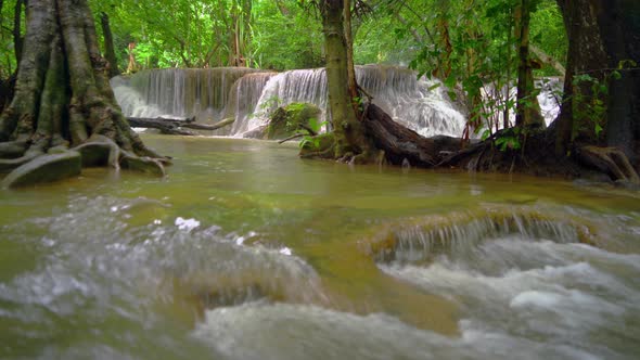 Erawan Waterfall. Nature landscape of Kanchanaburi, Thailand