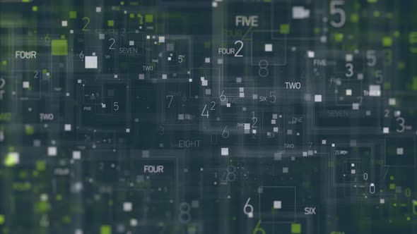 Abstract Digital Hi Tech Lines Pattern Numbers Background alt