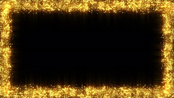 4k Golden Particles Frame