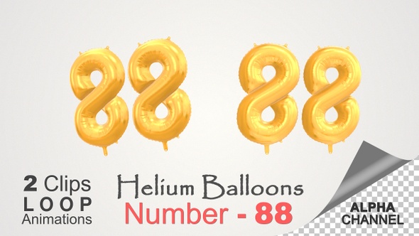 Celebration Helium Balloons With Number – 88