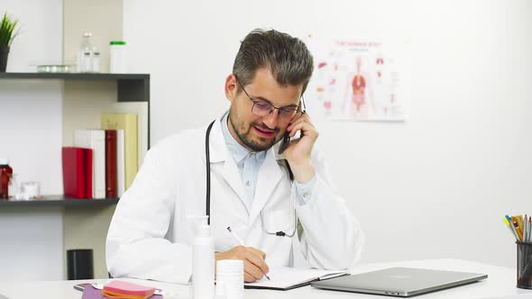 Medical Consultation on Phone with Handsome Professor alt