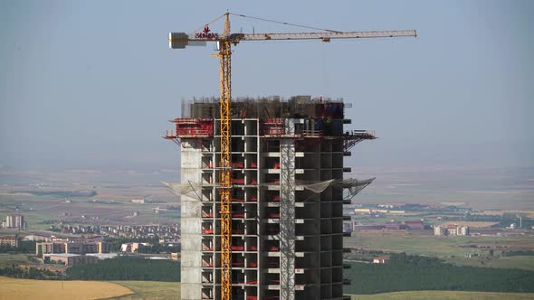 8K Construction Of Skyscraper