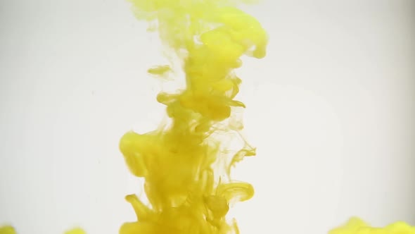 Yellow Ink Swirl Spiral
