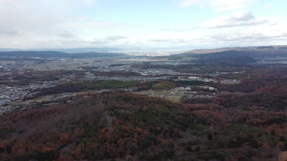 Skyline Aerial view in Mount Wakakusa, Nara alt