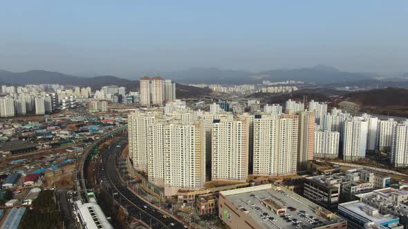Korea Namyangju Galmae Station Apartment Road Traffic