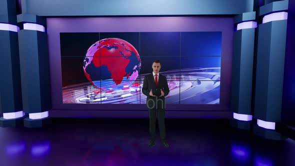 3D Virtual Tv Studio News A149 alt