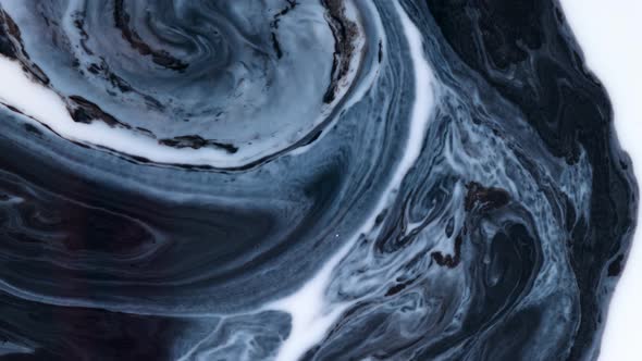 Aquarelle Ink Blue Bubbles on White Abstract Texture