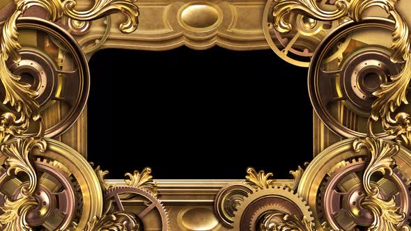 Steampunk Golden Frame