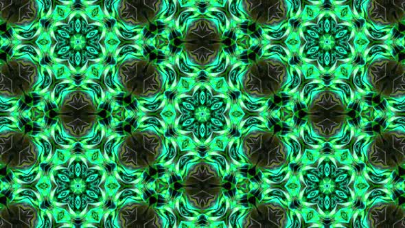 Green Blur Motion Looped Kaleidoscope