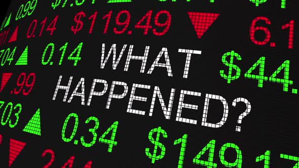 What Happened Stock Market News Analysis Ticker Wall Street Explanation 3d Animation alt