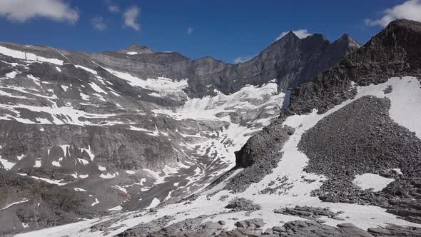 Aerial View of Odenwinkelkees Glacier, Austria alt