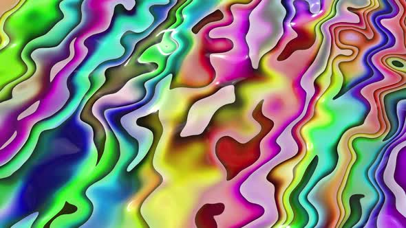 Abstract rainbow colors liquid wavy background animation