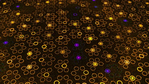 Glowing electronic pattern of moving dots alt