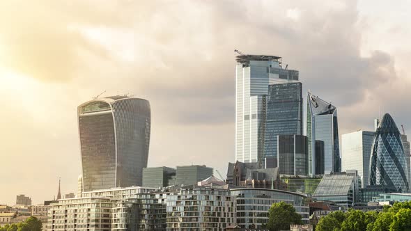 London Sky Line at Sunset