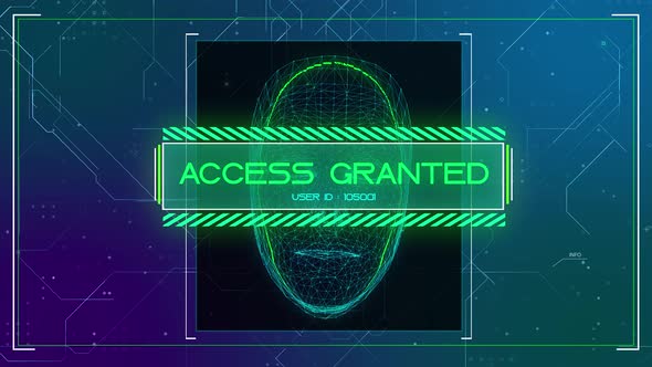 Face Recognition ai artificial intelligence cyber security access granted technology IOT network alt