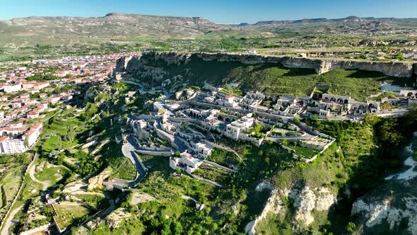 Great hotel in Cappadocia Aerial View 4 K Urgup City alt
