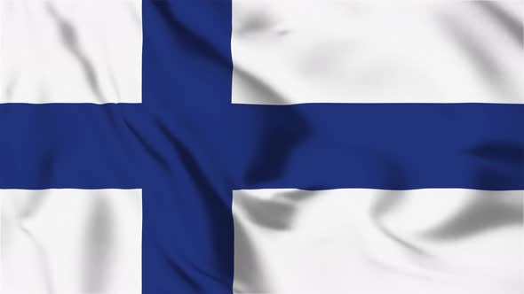 4K Finland Flag - Loopable
