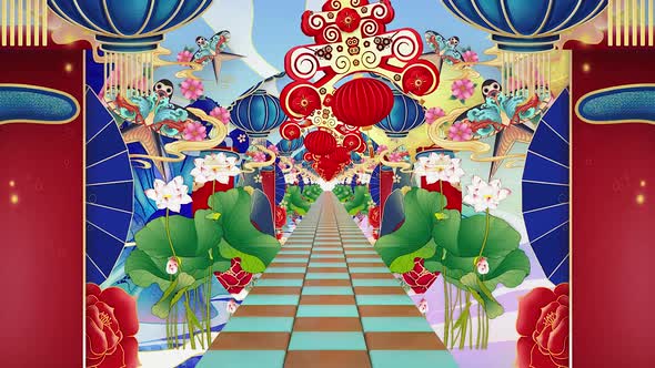Chinese New Year Cartoon Painting 