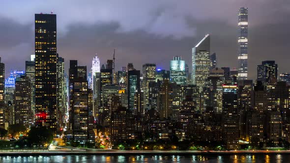 Midtown Manhattan New York City at Night alt