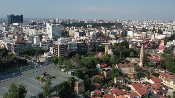 Aerial View Over the Antalya City alt