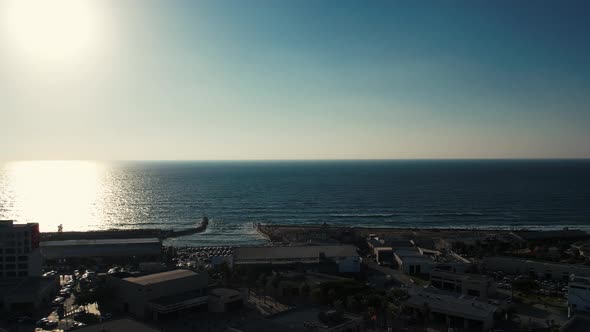 Look At The Beach Of Tel Aviv Aerial View Amazing City Drone 4k Shot