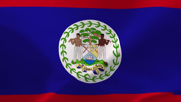 Belize Waving Flag 4K Moving Wallpaper Background alt