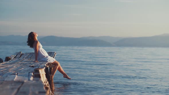 Happy girl in summer alt