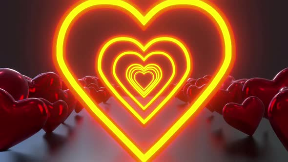 Valentine Heart Neon 01 Hd 