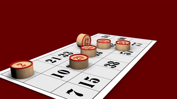 3D rendering  Neapolitan bingo numbers 