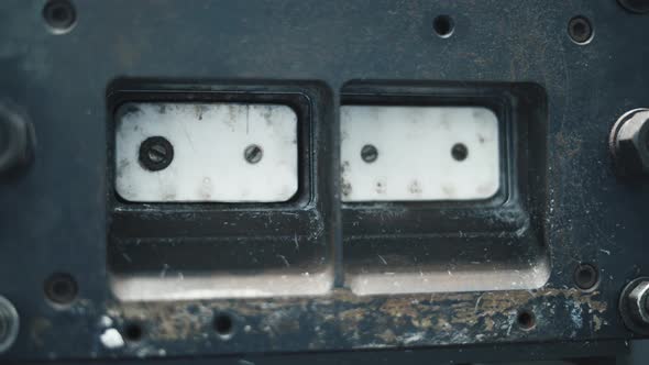 An Automated Medicine Tablet Cutting Machine In A Medicine Factory In Guwahati, Assam - Close Up Sho alt