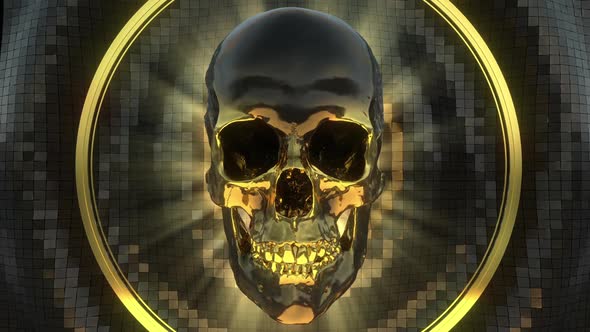  Golden Skull Background