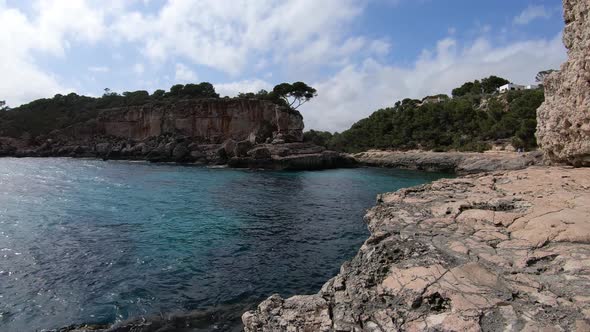 A beautiful timelapse shot of the bay, Mallorca Island, Spain