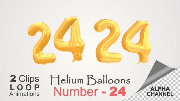 Celebration Helium Balloons With Number – 24