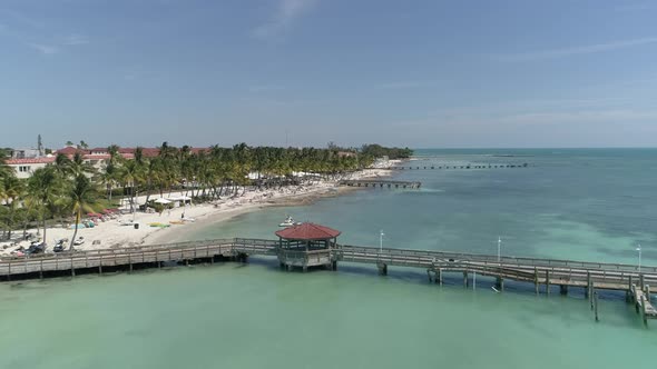 Aerial view of the ocean shore alt