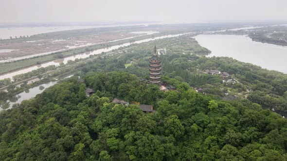 Ancient Pagoda on Mountain, Asia alt