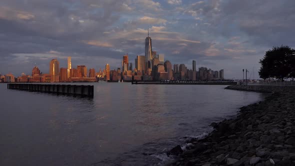 Manhattan Skyline From Jersey City