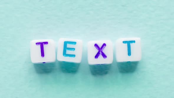Text Word Information Message Cubes Letters Blue alt