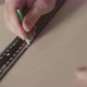 Carpenter Makes Pencil Markings on the Blank with the Help of a Ruler - VideoHive Item for Sale