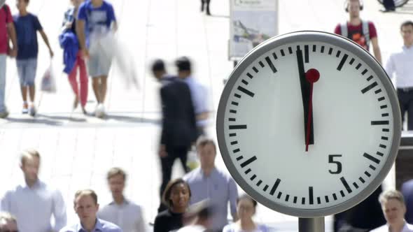 Times lapse of moving business clocks