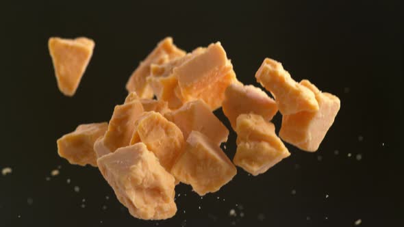 Cheddar cheese in super slow motion.  Shot on Phantom Flex 4K high speed camera.