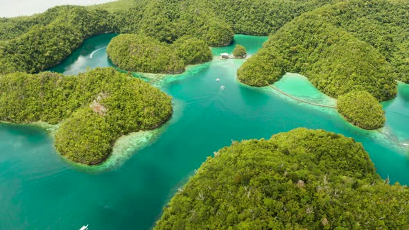 Aerial View of Sugba Lagoon, Siargao,Philippines alt