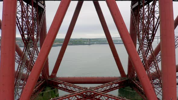 A Bridge Spanning the Forth of Firth in Edinburgh Scotland alt