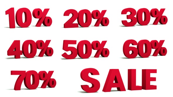  Falling Sale Percent 10-70 Numbers