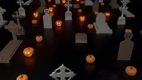 Halloween Grave Stones 01 4k